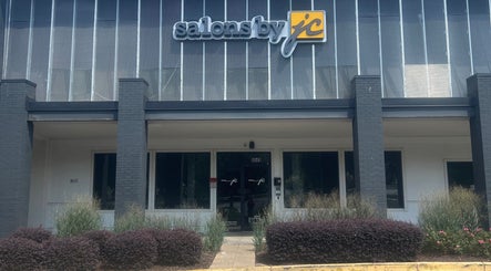 Exterior of Thee Hair Slayer at Salons by JC, Sandy Springs, Georgia, US featuring modern architecture.