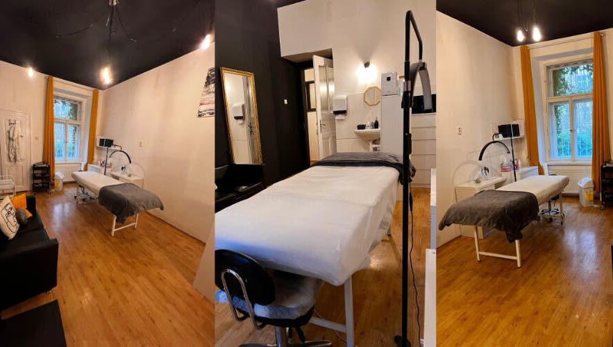 Interiér The Little Salon v Hlavní Město Praha, CZ s moderním vybavením pro wellness.