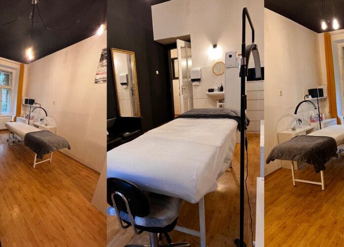 Interiér The Little Salon v Hlavní Město Praha, CZ s moderním vybavením pro wellness.