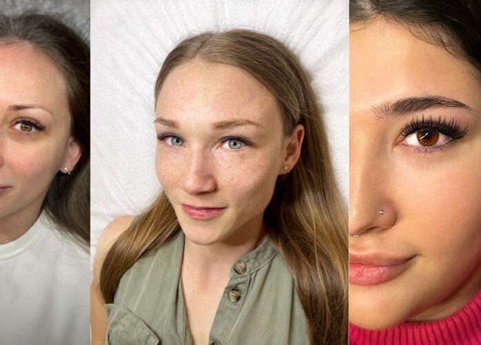 Portrét tří žen po úpravě ve The Little Salon, Hlavní Město Praha, Hlavní Město Praha, CZ.