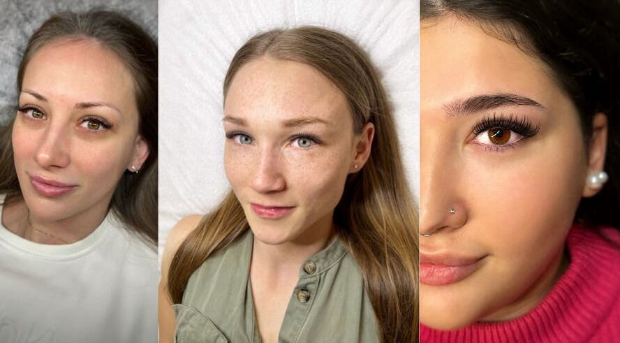 Portrét tří žen po úpravě ve The Little Salon, Hlavní Město Praha, Hlavní Město Praha, CZ.