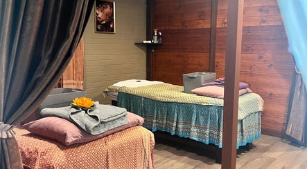 Relaxing massage room at Peel Thai and Remedial Massage, Tamworth, New South Wales, AU with cozy decor.