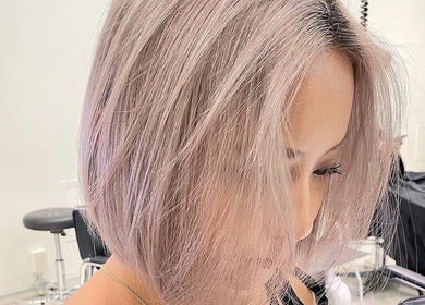Chic silver hairstyle at Ciel Hair Studio by AKI, Khlong Toei, Bangkok, TH, showcasing modern elegance.