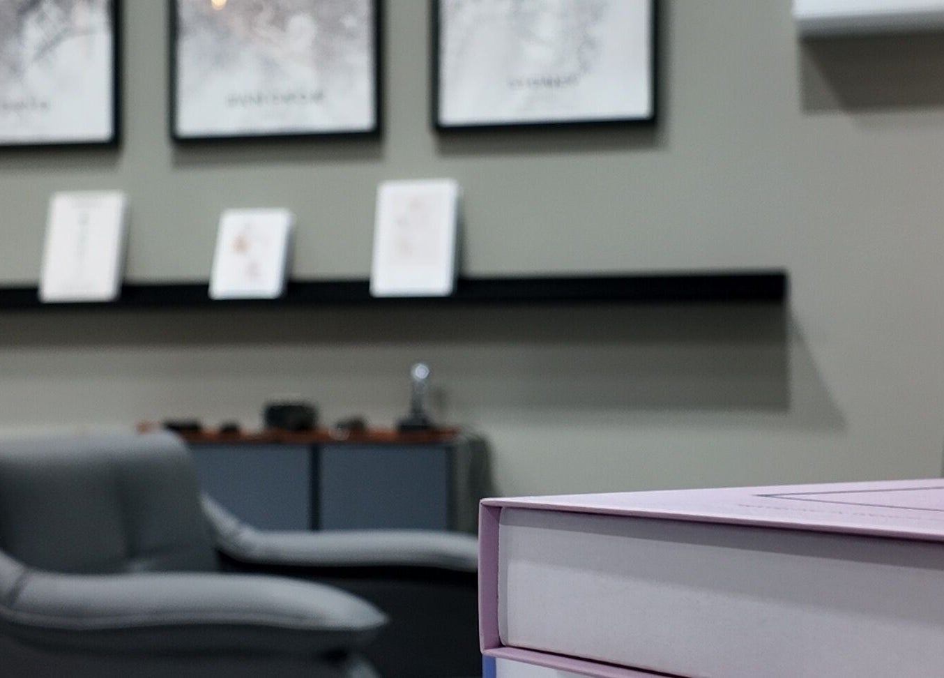 Modern interior of Ciel Japanese Hair Studio in Khlong Toei, Bangkok, showcasing elegant seating and decor.