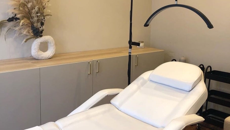 Relaxing spa treatment room at K & A Nails and Beauty in Stafford, England, GB, showcasing an inviting ambiance.