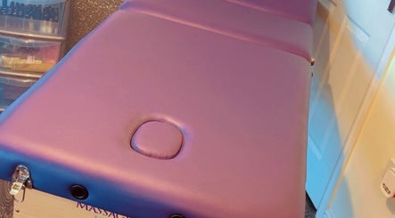 Luxurious massage table at Home K&A Nails and Beauty in Hednesford, England, GB, offering relaxation services.