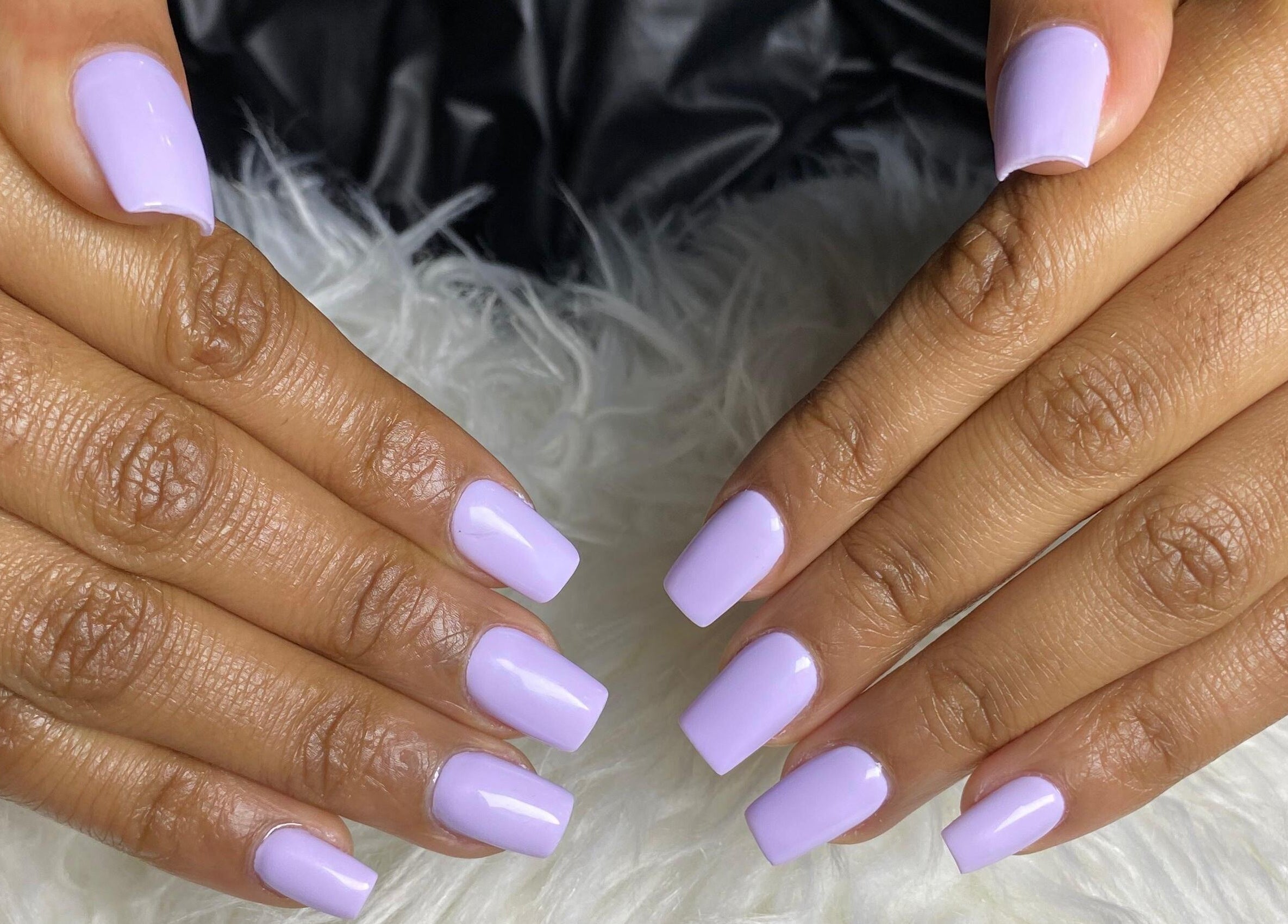 Lilac manicured nails from Naileen Beauty in Midrand, Gauteng, ZA, showcasing expert nail care.