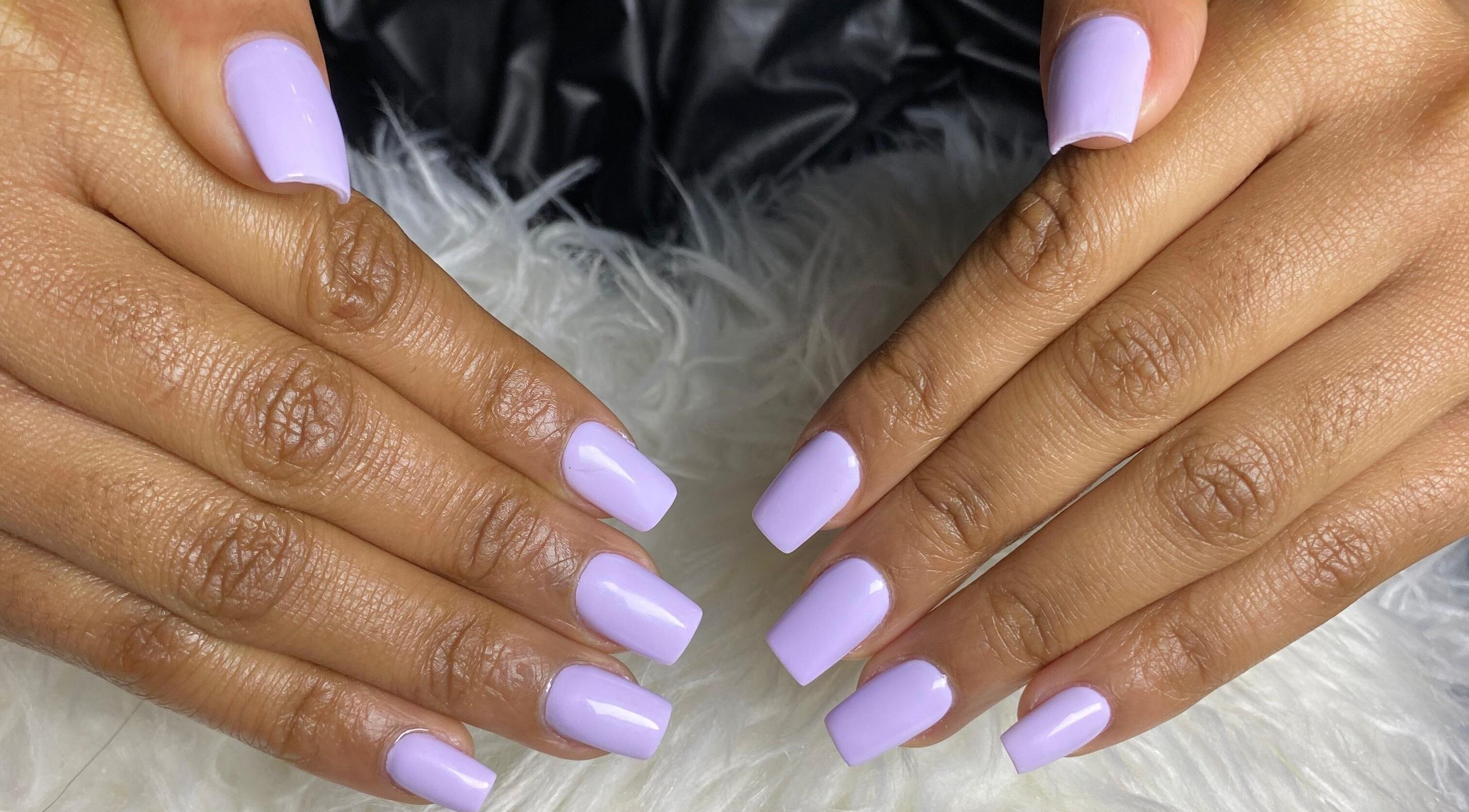 Lilac manicured nails from Naileen Beauty in Midrand, Gauteng, ZA, showcasing expert nail care.