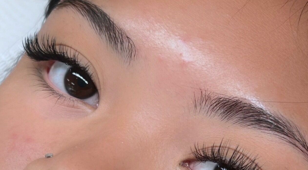 Close-up of eyelash extensions at winksbymalynna, Atlanta, Georgia, US, showcasing expert application.