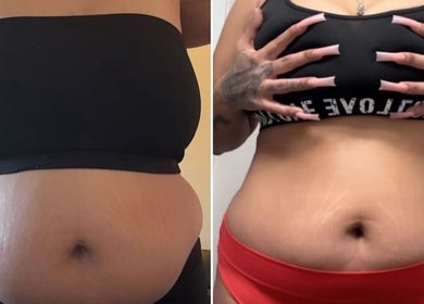 Before and after body contouring at Uncaged by Coach Dani, Aurora, Colorado, US.
