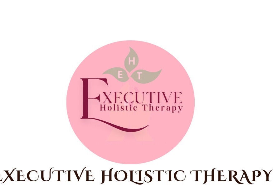 Logo of Executive Holistic Therapy, Kota Kinabalu, Sabah, MY in elegant pink and brown design.