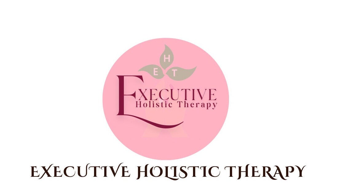 Logo of Executive Holistic Therapy, Kota Kinabalu, Sabah, MY in elegant pink and brown design.