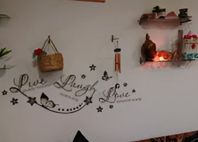 Charming wall decor at Heaven in Dream Spa and Salon, Jaipur, Rajasthan, IN, creating a relaxing ambience.
