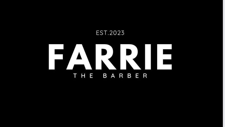 Logo van Farrie the Barber, gevestigd in Hasseler es, Overijssel, NL. Moderne esthetiek in zwart-wit.