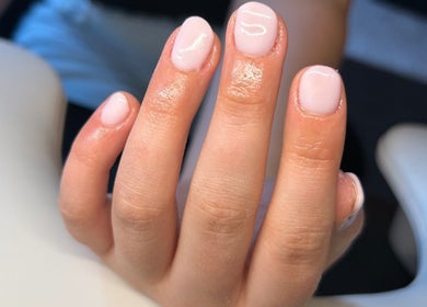 Close-up of a polished manicure at Beautbynatz, Bathgate, Scotland, GB, showcasing elegant nail care.