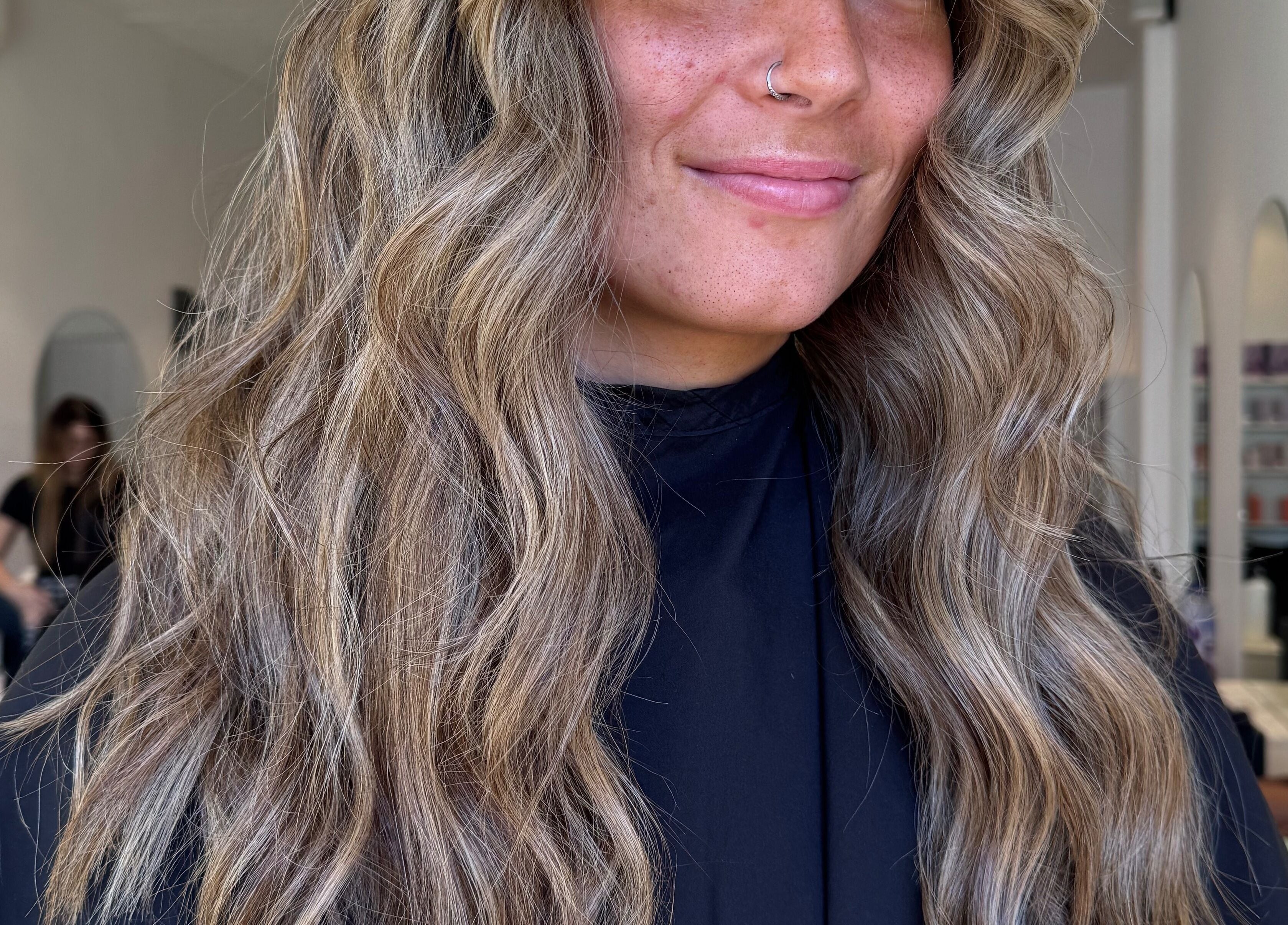 Elegant wavy hairstyle at Sinead Murphy Hair, Cottesloe, Western Australia, AU salon.