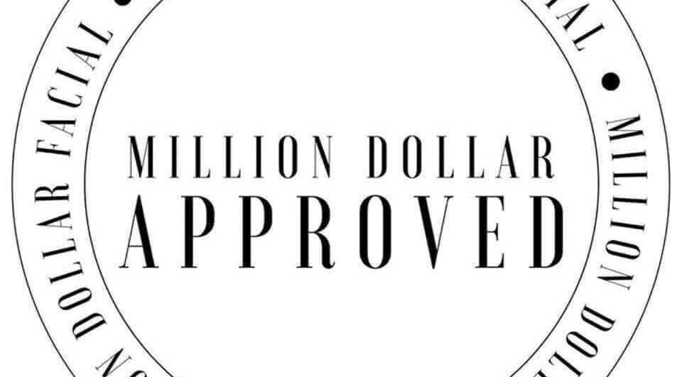 Million Dollar Facial Approved emblem at MCR Medispa, Worsley, England, GB.