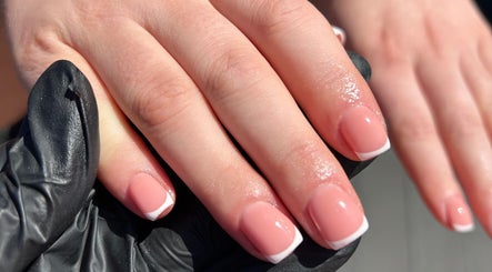 French manicure at BH Beauty, Hornchurch, England, GB, showcasing pink polish with white tips.