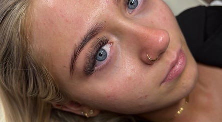Close-up of eyelash extensions at The Beauty Lounge, Glasgow, Scotland, GB.