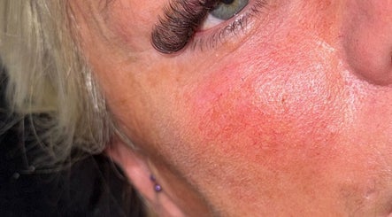 Close-up of a beautifully done eyelash extension at The Beauty Lounge, Glasgow, Scotland, GB.