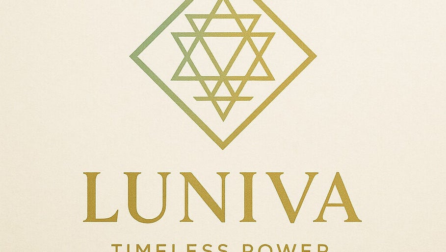 Luniva logo featuring geometric design, Romsey, England, GB.