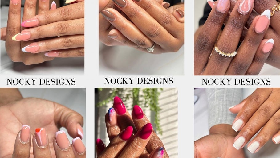Beautiful manicured hands showcasing Nocky Designs' nail art in Durban, Kwazulu-natal, ZA.