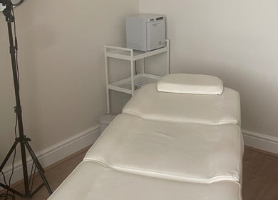 Tranquil treatment bed at Ocean Head & Body Spa | By Kait | Chester, offering relaxation in Chester, England, GB.