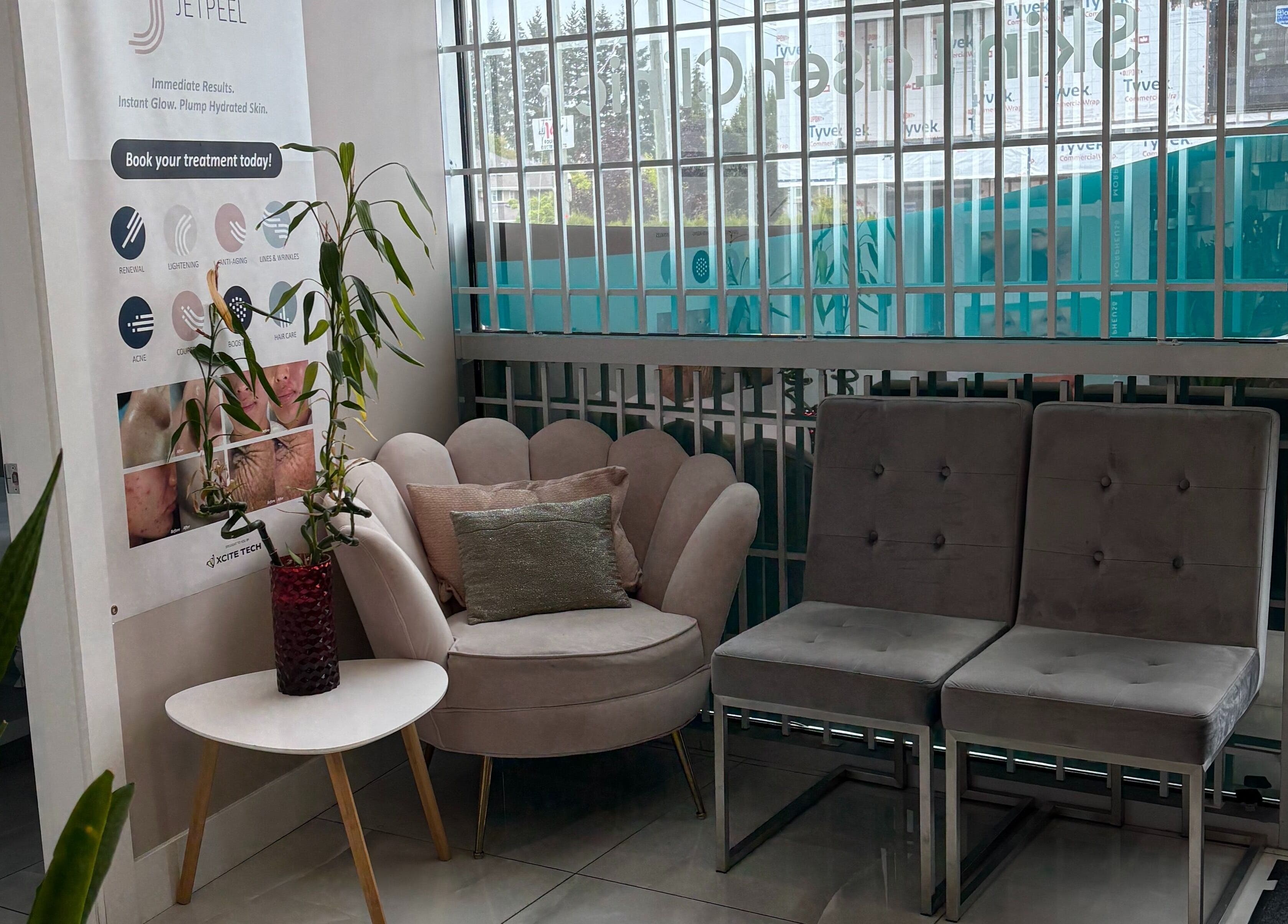 Inviting seating area at Uptown Salon and Spa, Surrey, British Columbia, CA, perfect for relaxation.