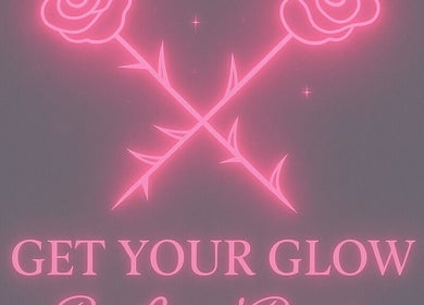 Pink neon logo for Get Your Glow By Leya’Renée, a beauty venue in Gloucester, England, GB.