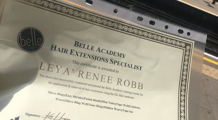 Hair Extensions Specialist certificate awarded at Get Your Glow By Leya’Renée, Gloucester, England, GB.