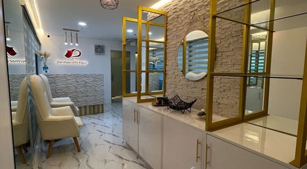 Elegant interior of Dermaesthetique - Taft in Pasay City, Metro Manila, PH featuring chic decor and seating area.