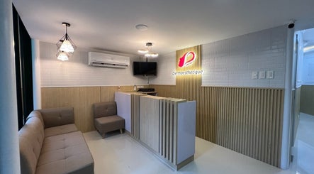 Reception area at Dermaesthetique - Taft in Pasay City, Metro Manila, PH with modern decor and seating.
