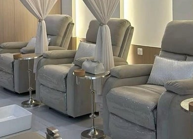 Luxurious reclining chairs at R.O.D Therapy Center Ltd, San Fernando City Corporation, TT, ideal for relaxation.