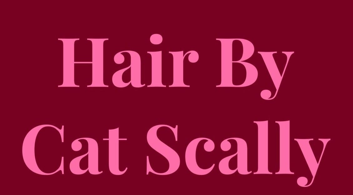 Pink signage of Hair By Cat Scally salon in Melbourne, Victoria, AU.