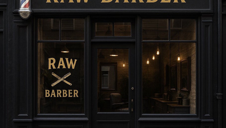 Front view of Raw Barber in Yangon, offering classic barber services in a stylish setting.