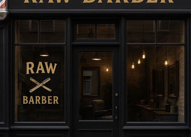 Front view of Raw Barber in Yangon, offering classic barber services in a stylish setting.