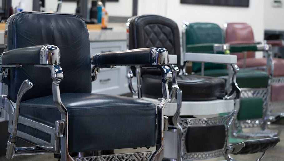 Vintage barber chairs at Marc Revita - New Shanghai Barbershop, Vancouver, British Columbia, CA.