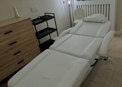 Modern treatment room at Nails by Livvy & Lash & Glow by Georgia, Normanton, England, GB.