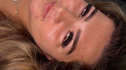 Close-up of expertly styled eyelashes at Mccafferyslashlab, Bournemouth, England, GB