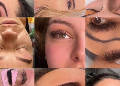 Collage of eyelash extensions at Luxury Lashes, Ōtaki, Wellington Region, NZ showcasing different styles.