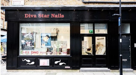 Diva Star Nails storefront in London, England, GB featuring elegant design and welcoming atmosphere.