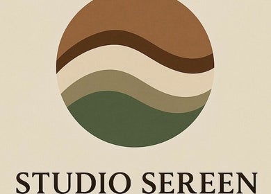 Logo van Studio Sereen met golven, gevestigd in Bedum, Groningen, NL.