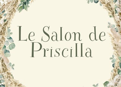 Logo de Le Salon de Priscilla orné de feuillage, situé à Malataverne, Auvergne-Rhône-Alpes, FR.