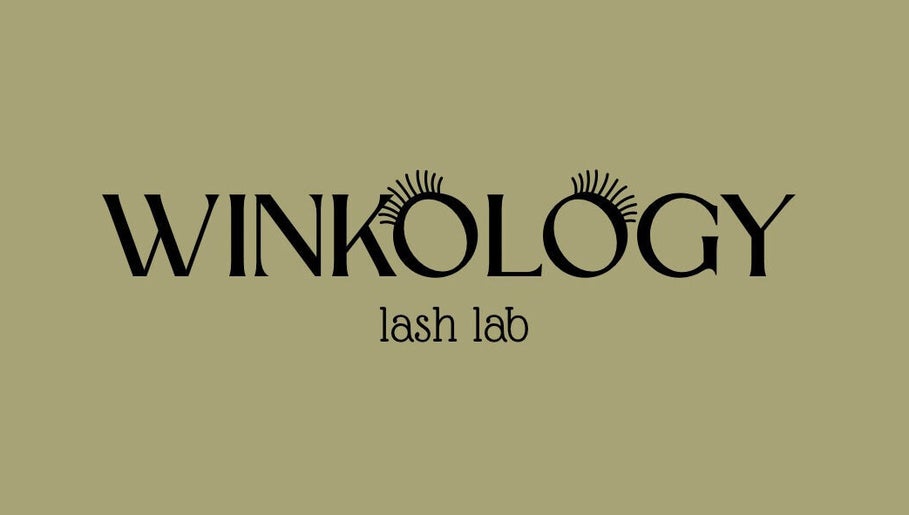 Winkology Lash Lab logo, featuring stylish font and lashes in Sugar Hill, Georgia, US.