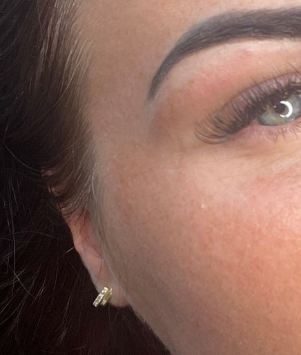 Close-up of styled eyelashes at HairbyIslaC, Carlisle, England, GB, showcasing expert beauty care.