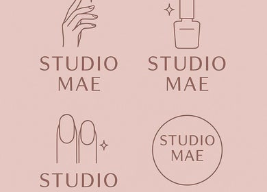 Stylish Studio Mae Nails logo on a pink background, Lucan, County Dublin, IE.