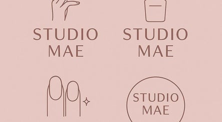 Stylish Studio Mae Nails logo on a pink background, Lucan, County Dublin, IE.