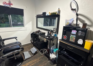 Stylish barber chair and setup at The Vigilante Barber, Erakala, Queensland, AU, offering top-notch grooming.