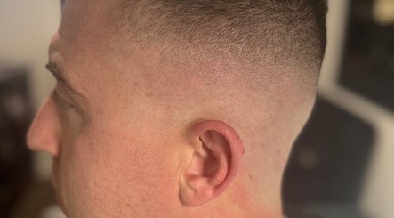 Close-up of a precision fade haircut at The Vigilante Barber, Erakala, Queensland, AU.