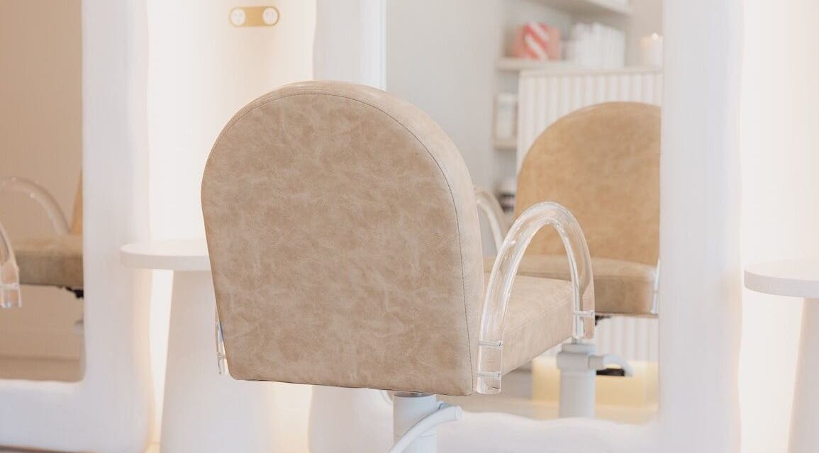 Chic salon chair at Goddess Hair Co, Melbourne, Victoria, AU. Perfect for your beauty and wellness experience.